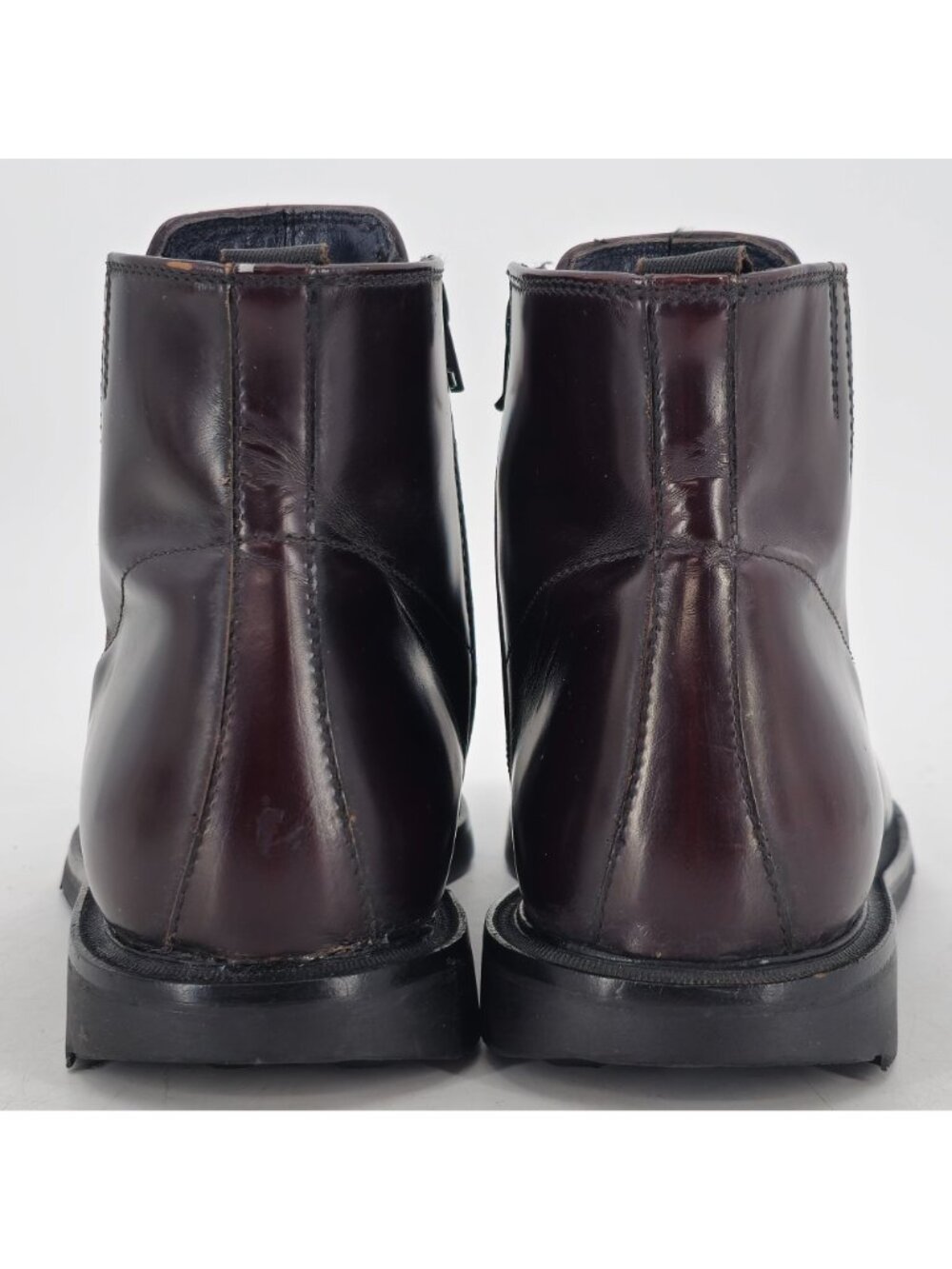 Koil Italy Men's size 11.5D Burgundy Leather Dress Shoes Zip Ankle Chelsea Boots - Picture 6 of 13